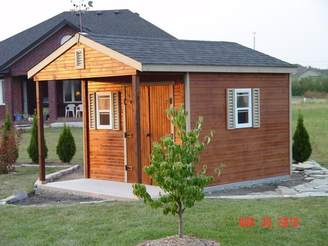 Porch Style Pine Shed