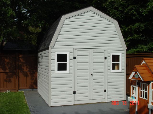Barn Style Vinyl Shed