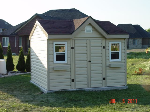 Triple Peak Style Vinyl Shed