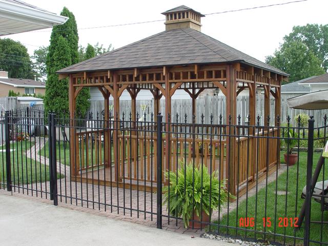 12'x12' Pressure Treated Square Standard Gazebo with Cupola